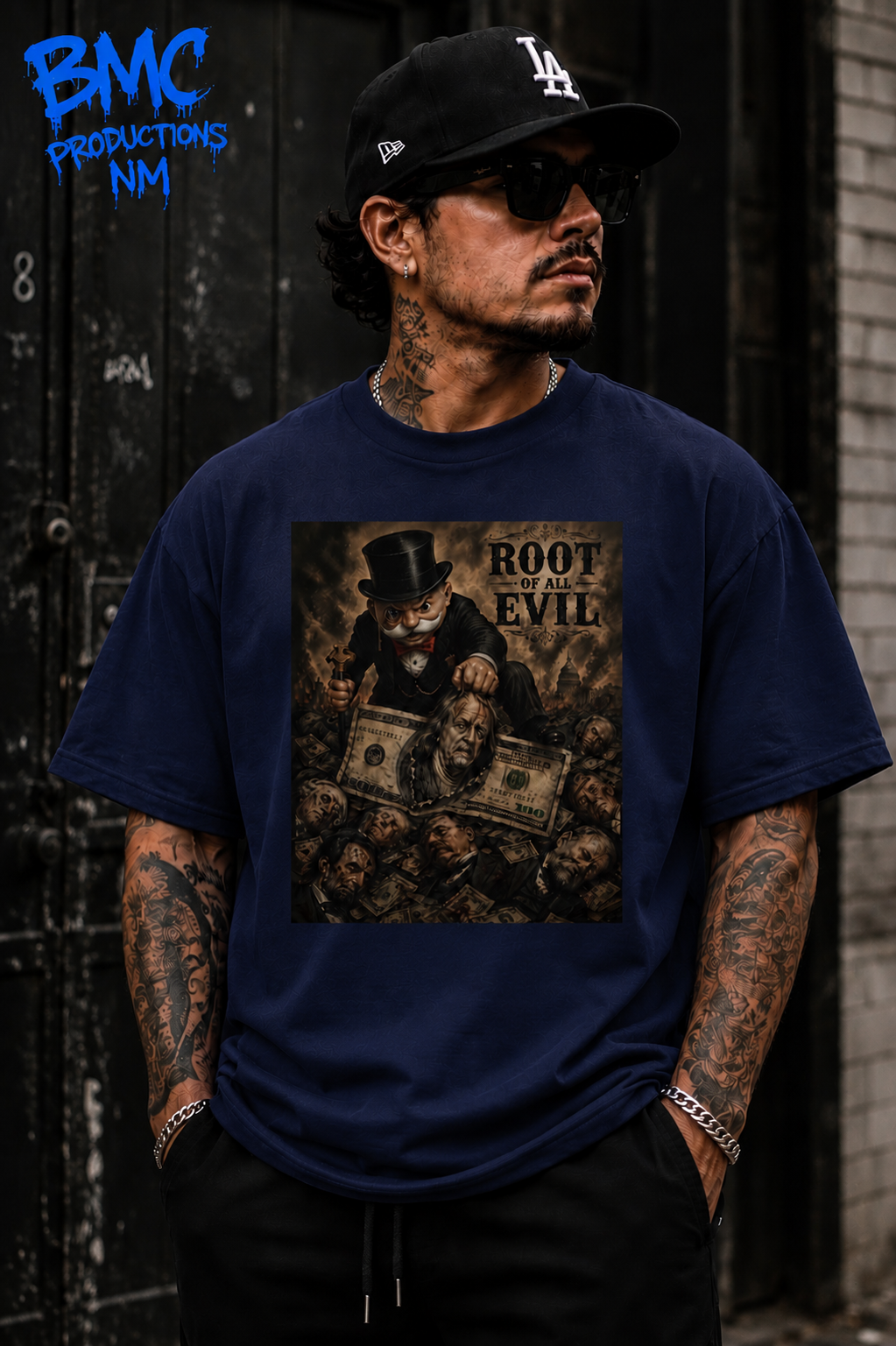 Root of All Evil Tee | Vintage Money & Power Streetwear Graphic