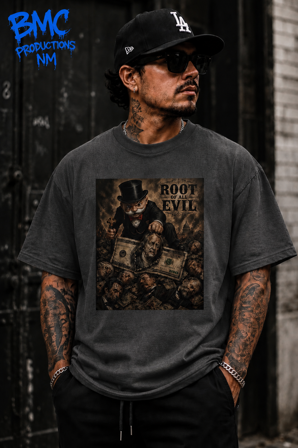 Root of All Evil Tee | Vintage Money & Power Streetwear Graphic