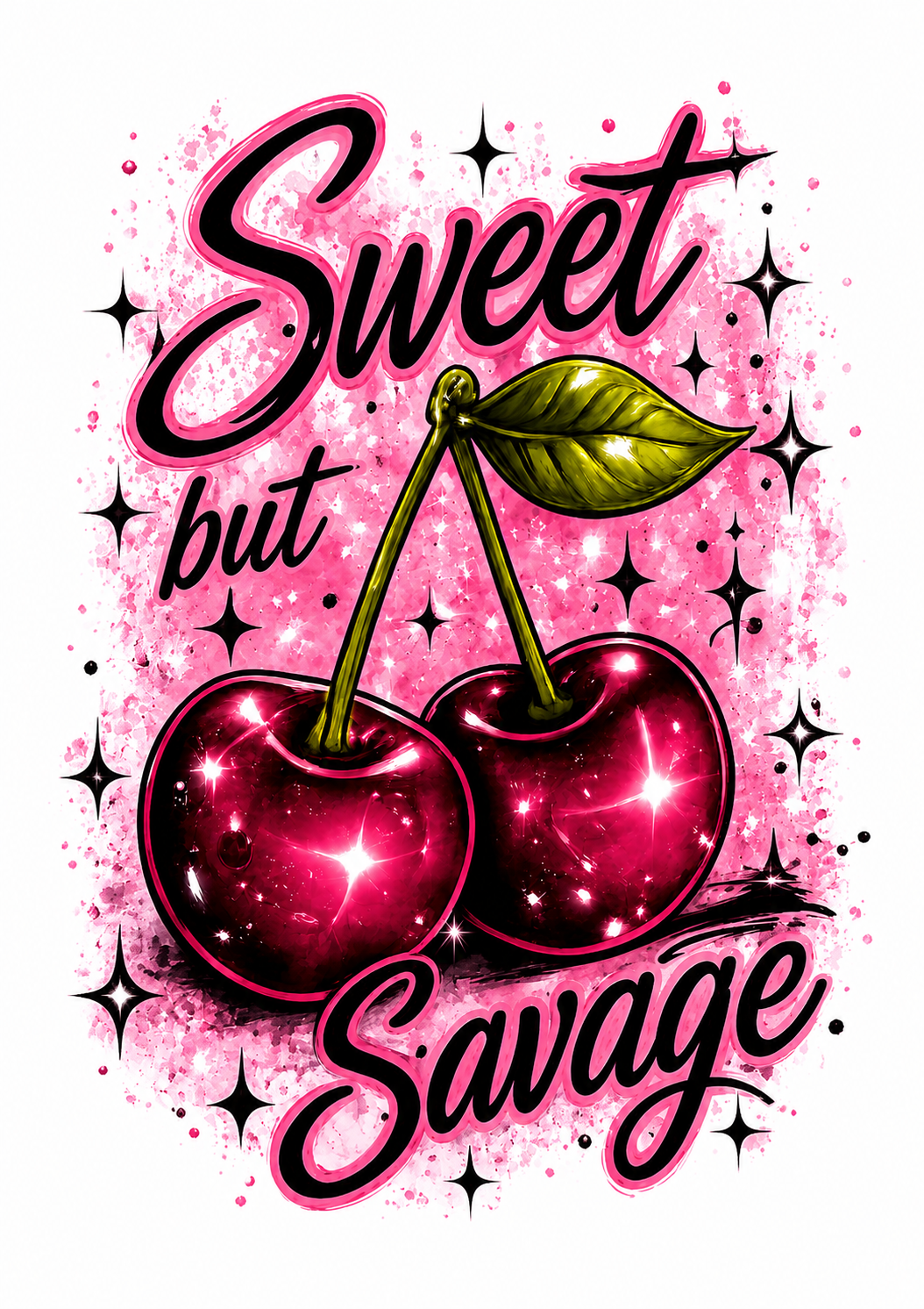 Sweet But Savage Cherry Graphic Tee