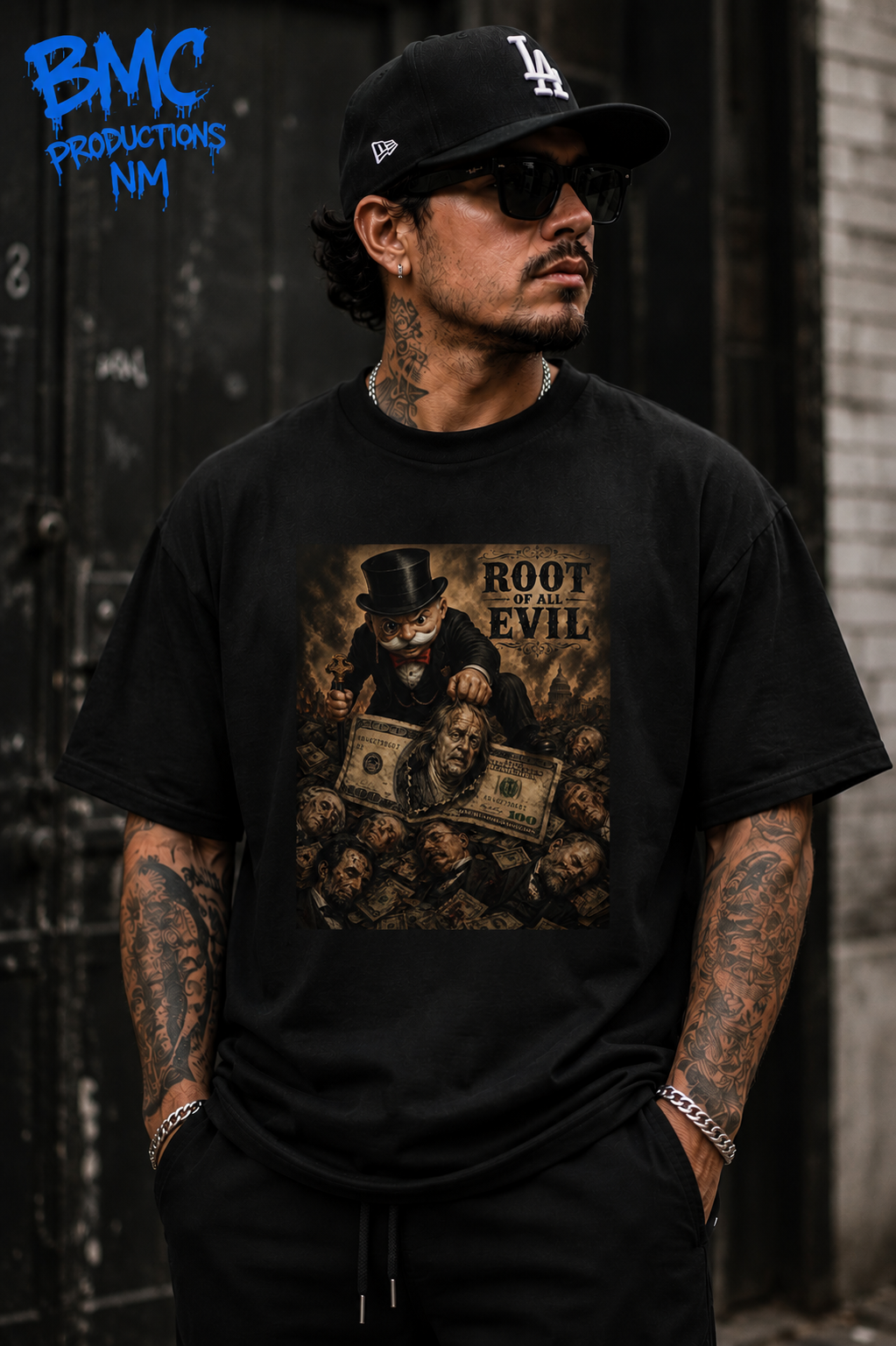 Root of All Evil Tee | Vintage Money & Power Streetwear Graphic