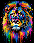 Neon Lion Splash Graphic Tee