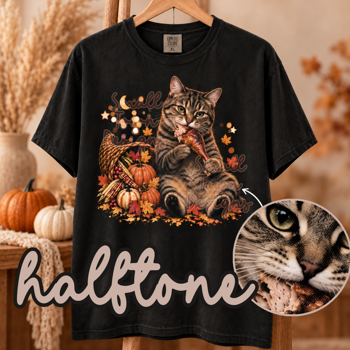 Thanksgiving Day-Kitty Halftone