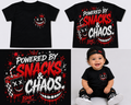 Powered By Snacks & Chaos Toddler Tee | Redline Edition